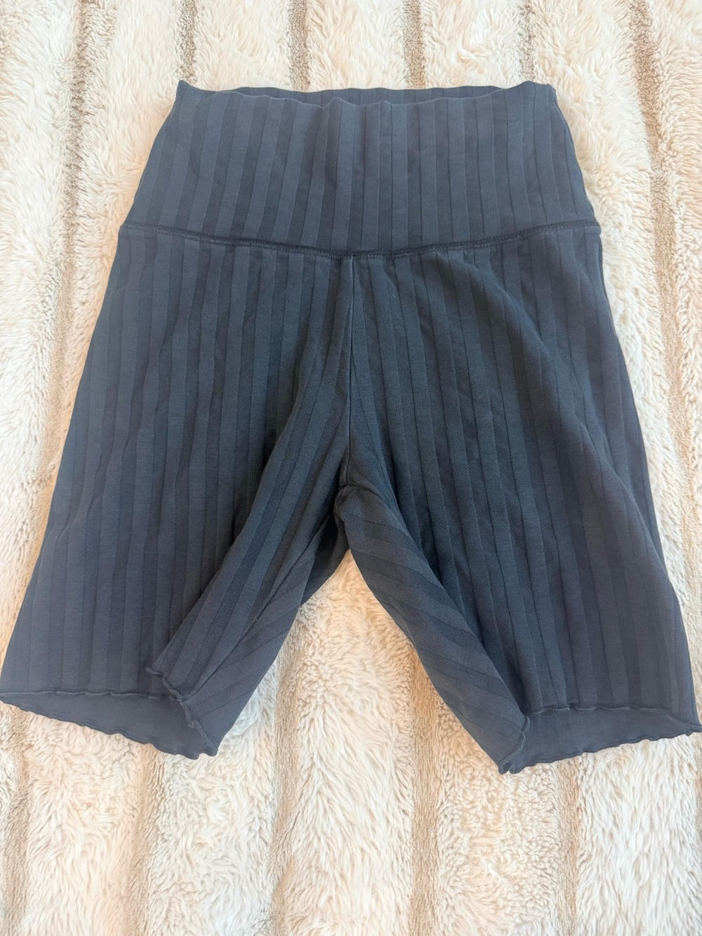Offline by Aerie OG 10” Bike Shorts Black Ribbed High Rise Size Small